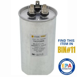 60/5 MFD Round Dual Motor Run Capacitor (440/370V)