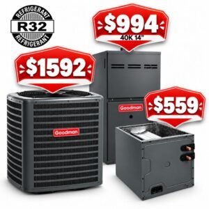 Goodman 2 Ton 14.3 to 15.2 SEER Condenser R-32 Refrigerant
